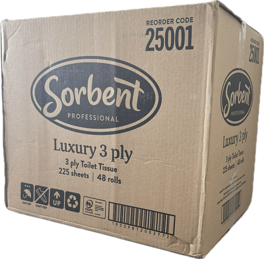 Sorbent Bathroom Tissue 3ply - 48 Roll Box